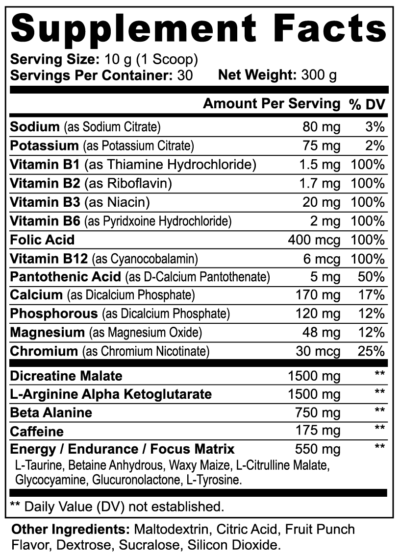 Pre-Combat Intensity (Juicy Berry Jolt)